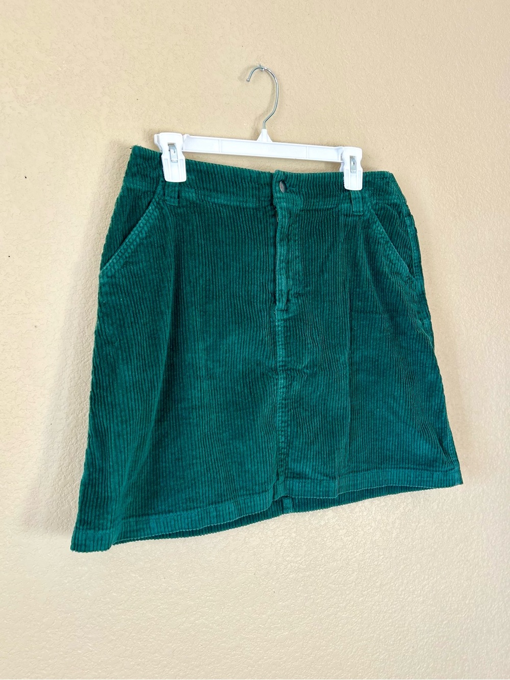 Pact Dark Green Corduroy Mini Skirt Size L Organic Cotton - Picture 4 of 10